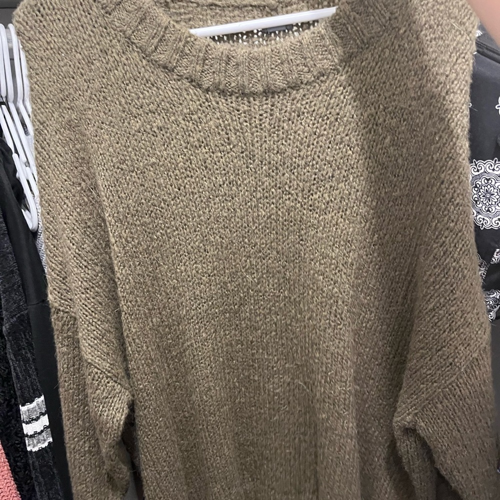 army green heavy sweater